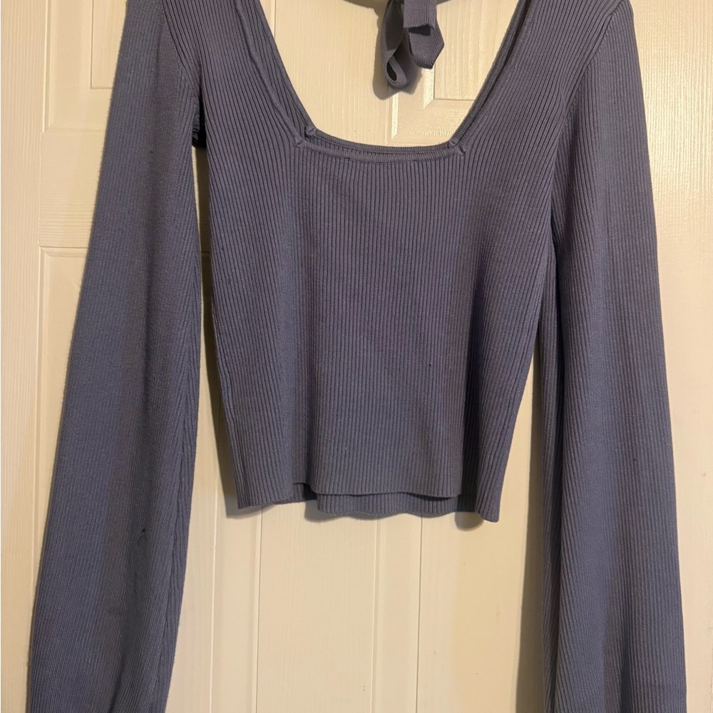 Lulu's Lavender Ribbed Crop Top